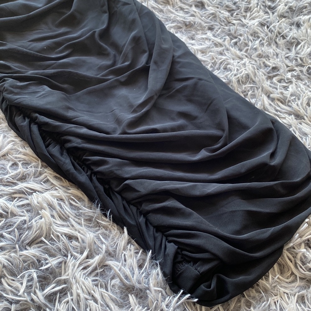 NWOT Princess Polly JOCASTA MINI Ribbed One Shoulder Black Dress - Picture 10 of 16